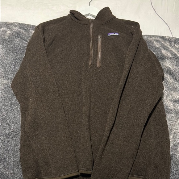 Patagonia Men's Brown Fleece quarter zip - Picture 1 of 7